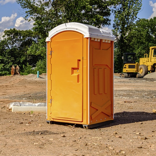 how often are the portable toilets cleaned and serviced during a rental period in Liberty City